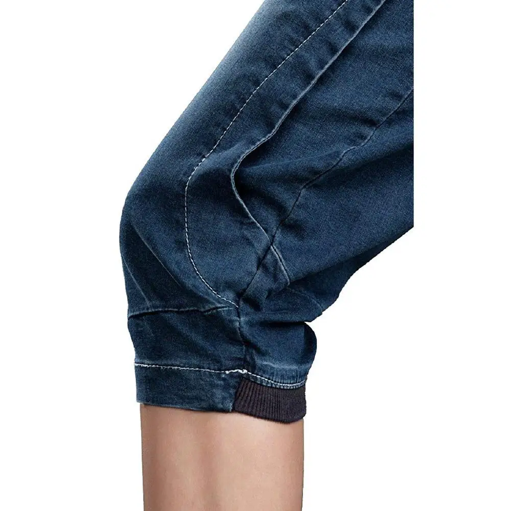 Женские джинсовые брюки-карандаш темно-синие облегающие брюки с эластичным