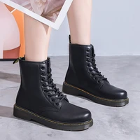 2021 new winter ankle boots for women classic couple boots fashion lace up platform shoes woman plus size 35 44 boots for women