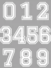 Белая нашивка с цифрами 0-9 для одежды, маленькая нашивка, наклейка на одежду, Тепловые наклейки