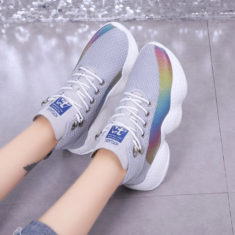

2020 Shoes Women Platform Sneakers zapatos de mujer Autumn Fashion Brand chaussures femme Leather Ladies Chunky footware U21-72