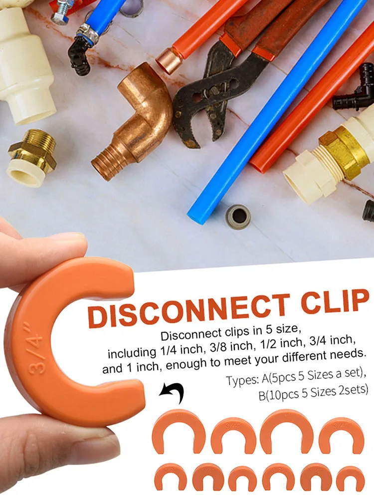 

5/10pcs Plastic Disconnecting Fixture Accessories Quick Push-Fit Disconnect Clip Clamp Set Slip Fitting Removal Tools
