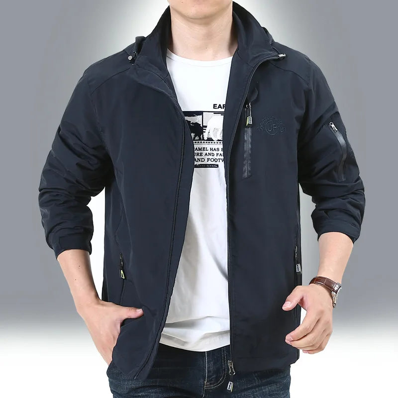 Мужская ветровка военная куртка приталенная мужская повседневная