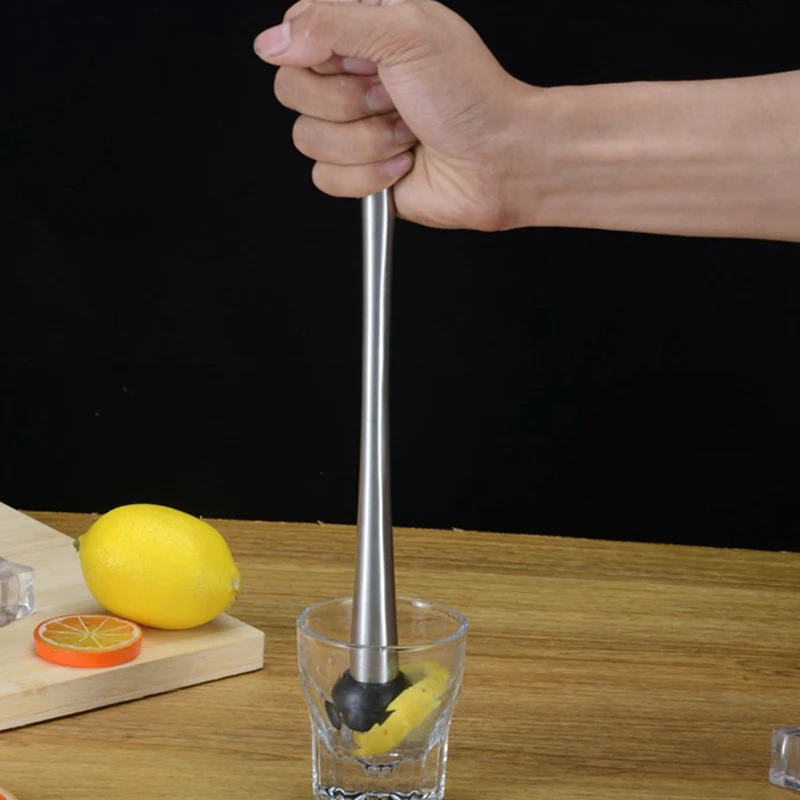 

Cocktail Muddler Barware Mojito Cocktail Stainless Steel Bar Mixer DIY Drink Fruit Crushed Ice Barware Home Restaurant Bar Tool