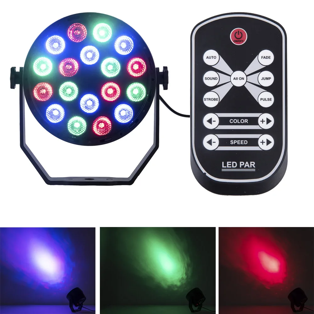 

Светодиодный светильник Remtoe с регулятором праздничный светильник 18 Вт звуковой активированный лазерный проектор RGB сценический светильни...