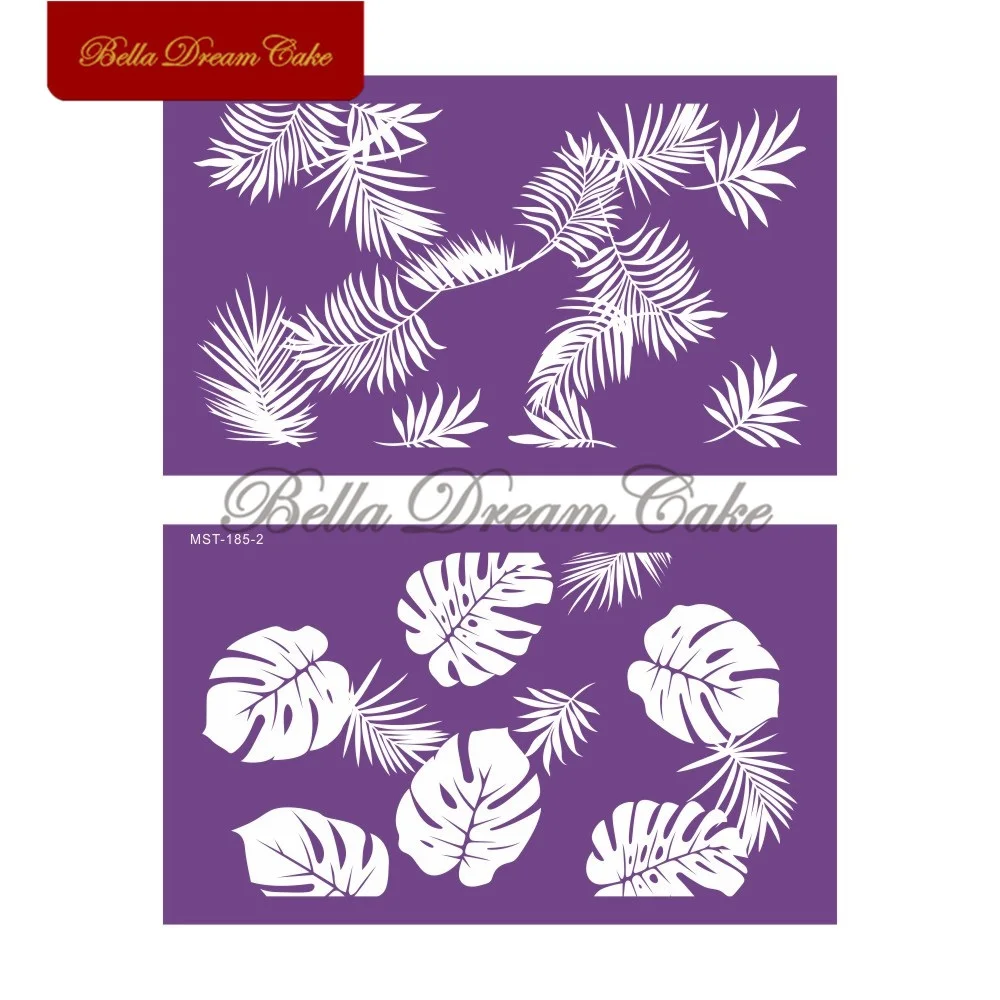 

Monstera Bamboo Leaves Mesh Stencil Fondant Cake Stencils Template for Wedding Fabric Cake Mould Cake Decorating Tool Bakeware