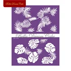 Трафареты Monstera с бамбуковыми листьями для торта, помадки, трафареты для свадебной ткани, форма для торта, инструмент для украшения тортов, жаростойкая посуда