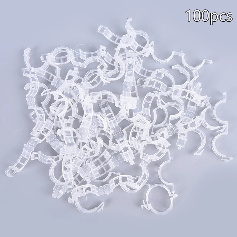 

50/100pcs Plastic Plant Support Clips Clamps Garden Greenhouse Vegetables Clips Wholesale