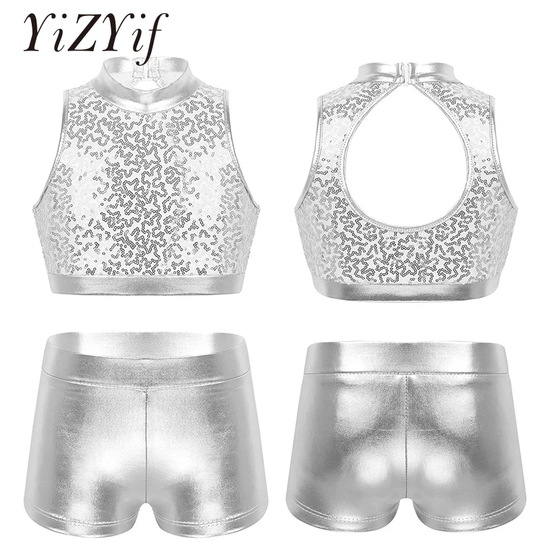 

Женский блестящий костюм для джазовых танцев в стиле хип-хоп