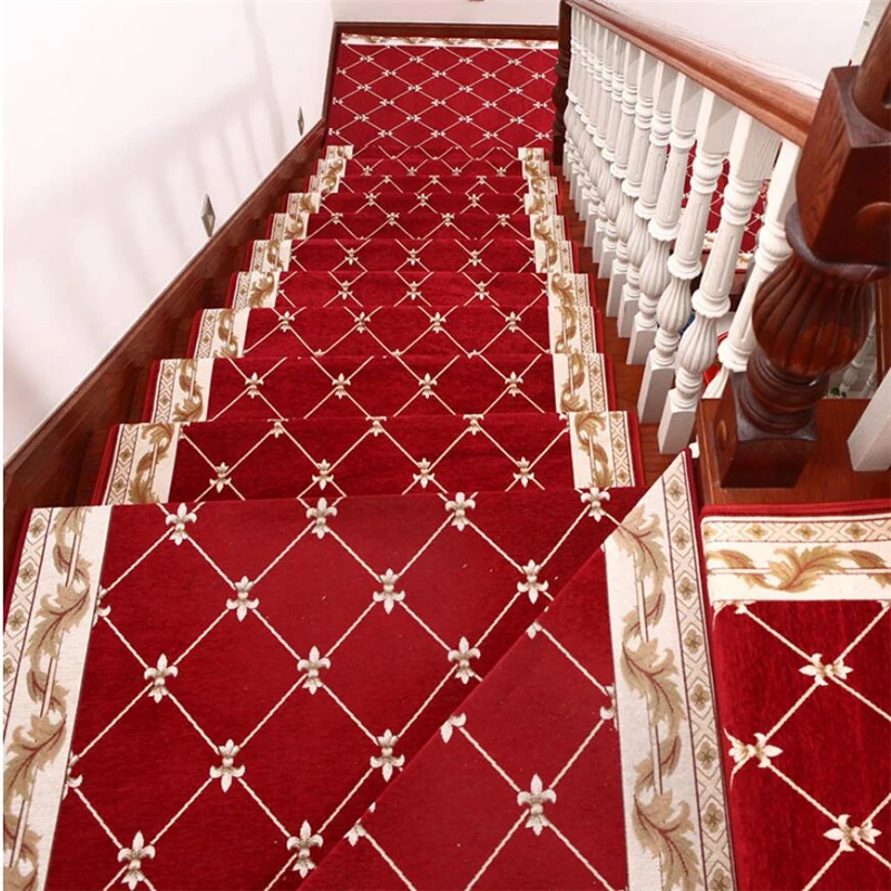 

beibehang High-grade new upgrade simple European-style home staircase custom embroidered plastic anti-skid stairs step mat