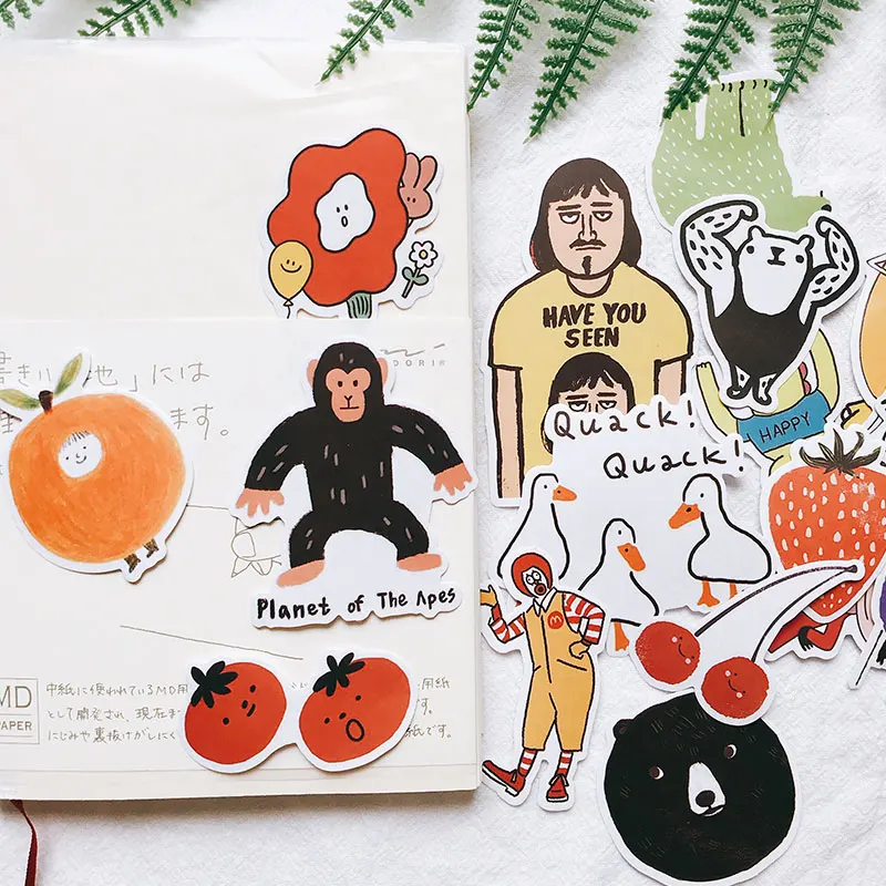 19 шт./компл. ретро милый я мультфильм вишня наклейки с буквами набор для