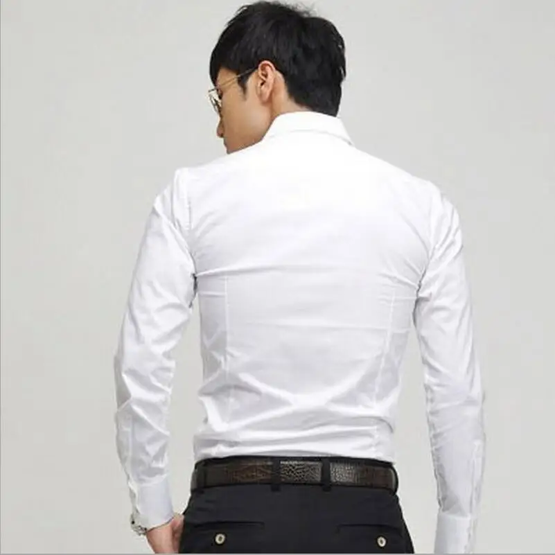 

Clothing Lager Size Free Shipping The New Korean Version Of Slim Cotton Men Shirt / S-2xl