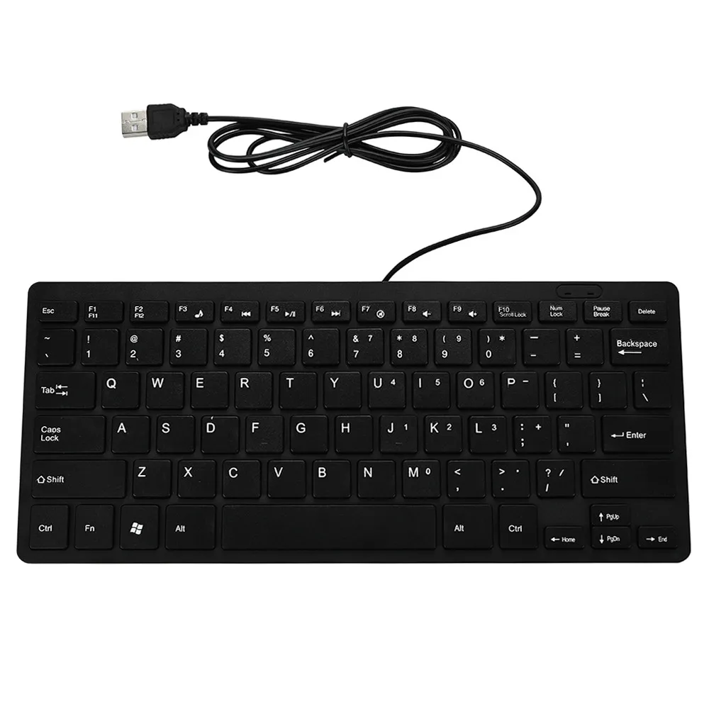 CARPRIE-teclado con cable para ordenador portátil, miniteclado ultradelgado con USB 2,0, 78...