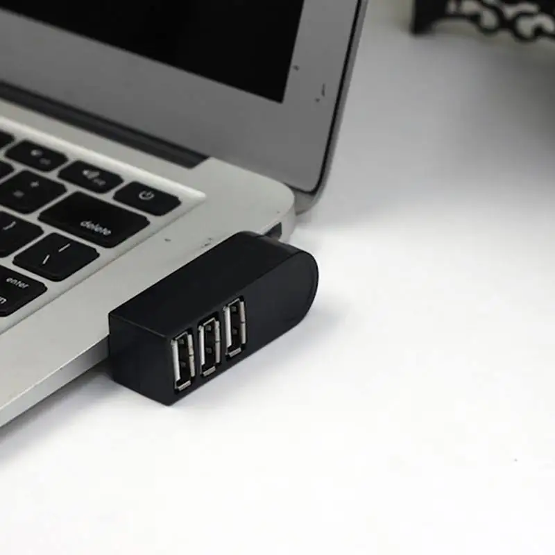 Высокоскоростной 180 градусов Поворот USB2.0 концентратор Мини 3 порта сплиттер
