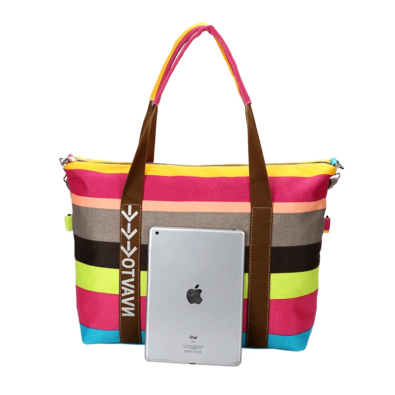 Известные модные холстинные полосатые повседневные пляжные хозяйственные сумки