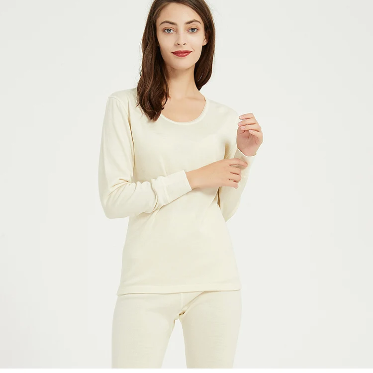 

Merino Wool Women thermal underwear set thickness 280gsm Women long johns more warm in the winter