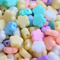 100pcs 9mm candy color flower shape acrylic beads for jewelry making diy necklace bracelet accessories