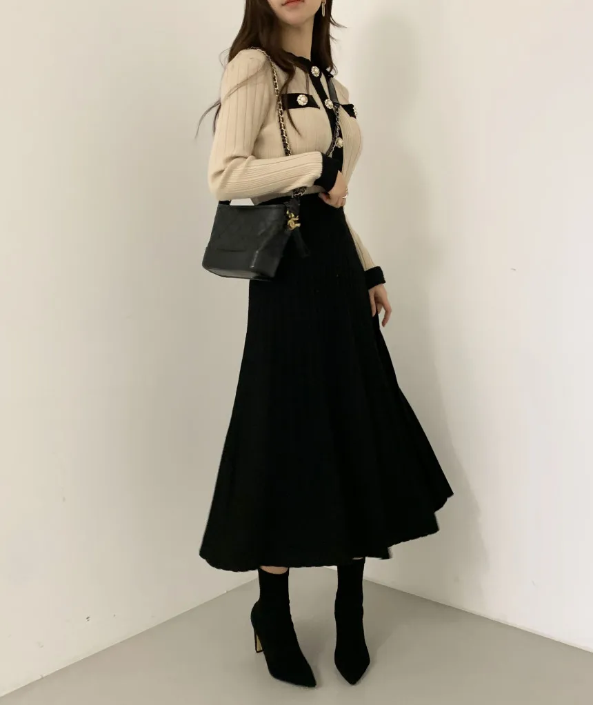 Шикарные офисные однобортный Перл кардиган с пуговицами свитер для девочек +