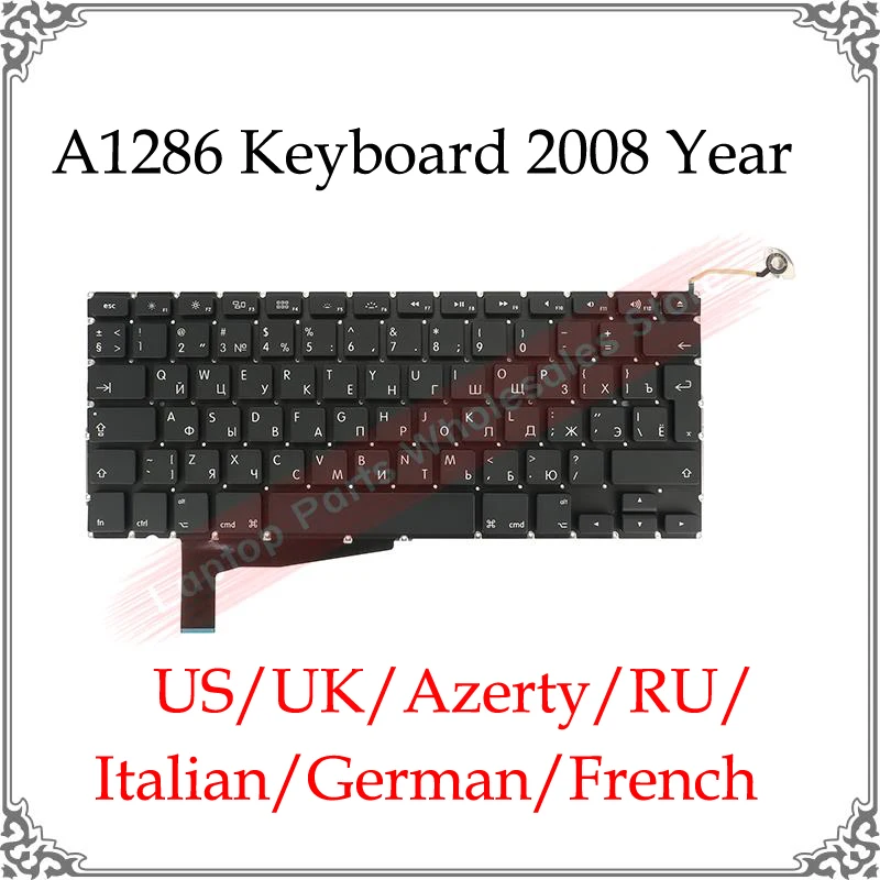 Laptop A1286 Keyboard Brand New Italian German French Azerty 2008 For Macbook Pro 15