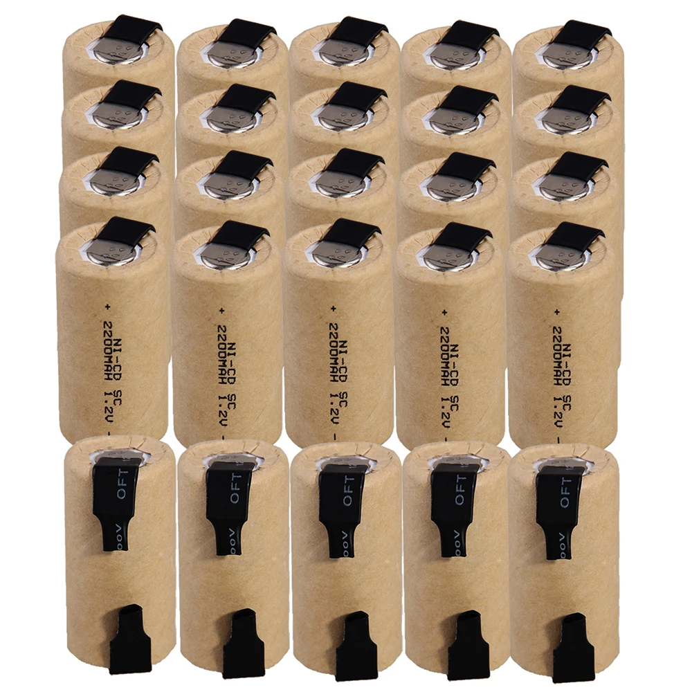 25 шт. набор SC батареи 1 2 v 2200mah никель кадмиевые для электроинструментов hitachi