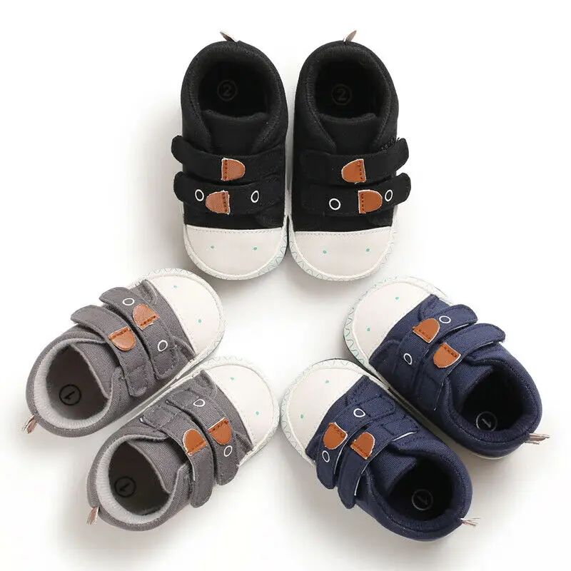 0-18M Baby Boy Girl Anti-slip Soft Sole Crib Shoes Newborn Sneakers Prewalkers | Мать и ребенок