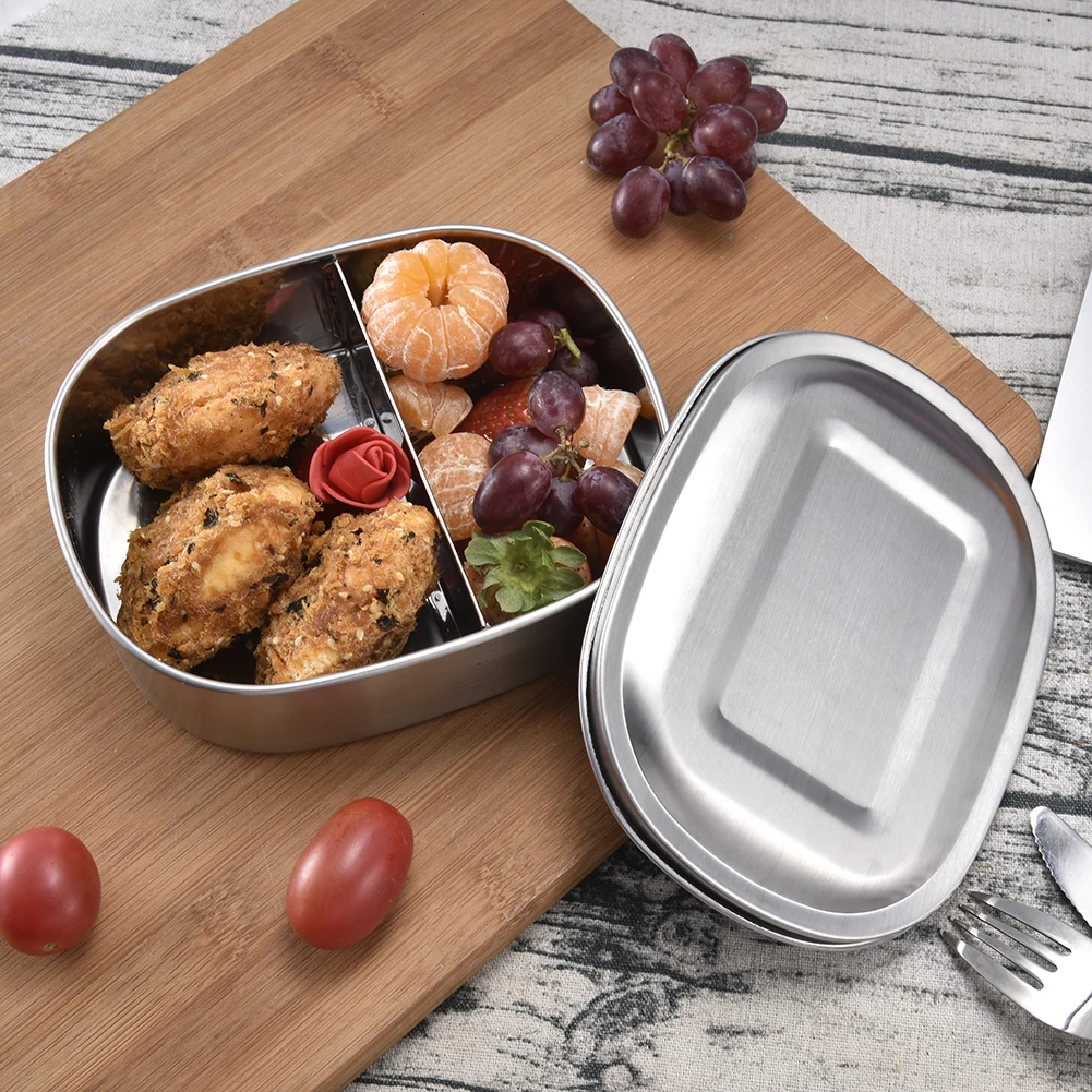 1/2/3 сетки Нержавеющая сталь бэнто Ланч боксы контейнеры для детей школьная