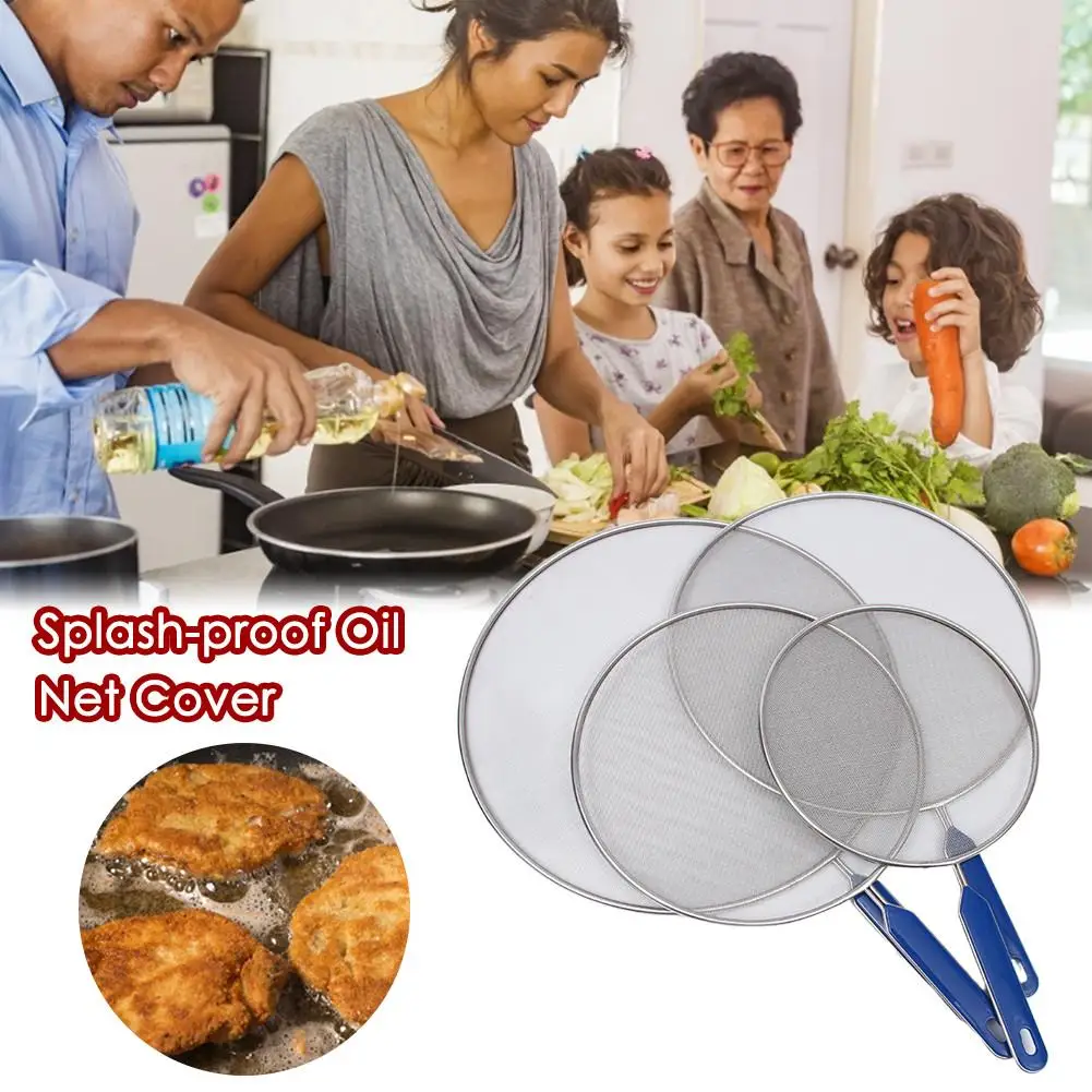 Защита от брызг из нержавеющей стали сетчатая крышка защита сковороды
