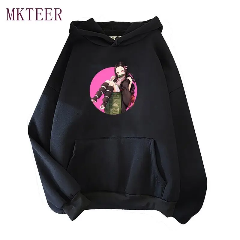 

Demon Slayer Kimetsu No Yaiba Fashion Anime Hoodies Sweatshirts 2021 Autumn Winter Warm Pullover Oversized Quality Men Tops Male