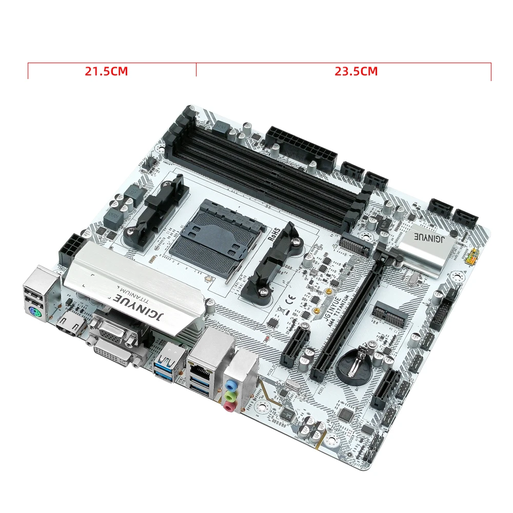 Материнская плата JGINYUE AM4 титановая с поддержкой десктопного процессора DDR4 RAM
