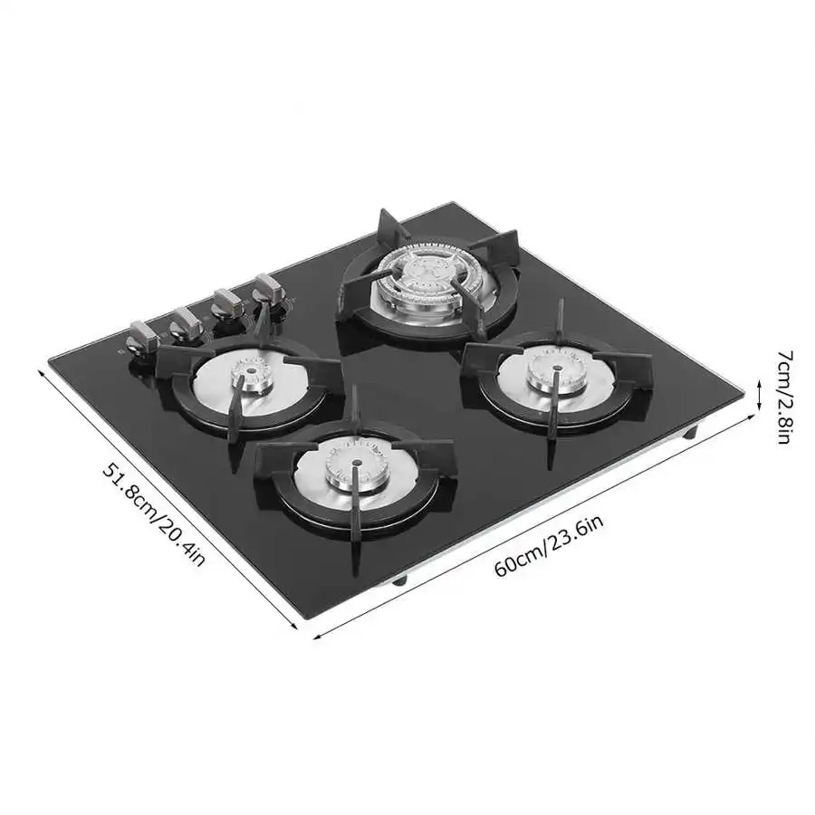 Household 4 Burners Liquefied Gas Stove Cooker Kitchen Cooking Accessory Appliance Cookware With Flameout Protection Device | Бытовая