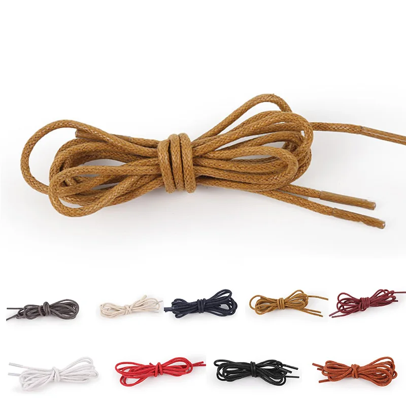 

Round Waxed Solid Color Shoelaces Shoes Strings Boot Sport Shoe Laces Cord 9 Colors Athletic Shoe String