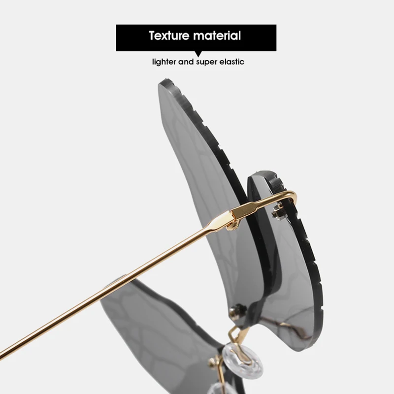 ZUEE стимпанк солнцезащитные очки винтажная стрекоза модные без оправы для женщин