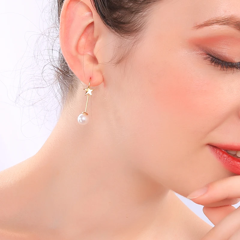 Милый простой дизайн серьги этнические Романтические Золотые/розовое золото