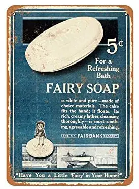 

Rustic Fairy Soap Vintage Look Metal Sign
