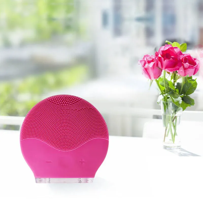 Mini Vibration Cleaner Skin Massager Facial Cleansing Brush Face Electric Silicone Deep Pore Cleaning | Красота и здоровье