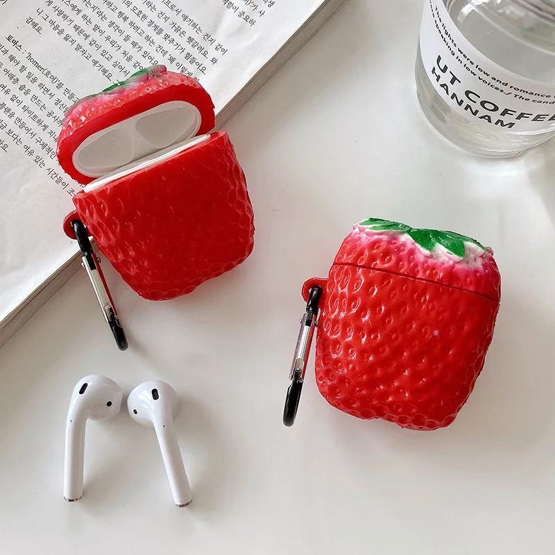 

Creative Strawberry Suitable Earphone Shell Airpods Protective Cover Creative 1/2 Wireless Bluetooth Earphone Shell