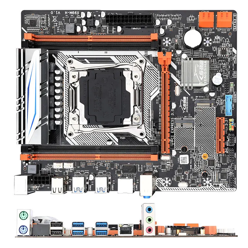 Комплект материнской платы X99 DDR4 4 DIMM MH с процессором Xeon E5 2620 V3 ЦП 4*8 ГБ ОЗУ PC4 2400 МГц