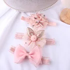 3 шт.компл., эластичная повязка на голову с бантом для маленьких девочек