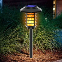 2021 new led solar lawn lamp outdoor waterproof courtyard flame lamp villa plug lawn garden lighting landscape spotlight lights