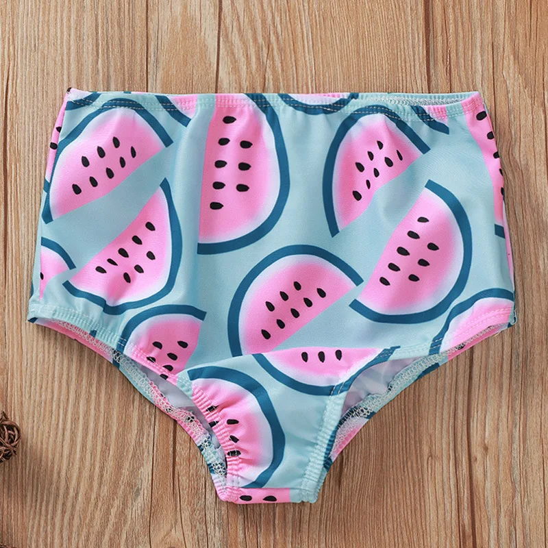 

Watermelon Printed Petal Two Piece Outfit Kids Girls Swimwear Bikini Summer Beach Bodysuit Bathing Suit maillot de bain fille
