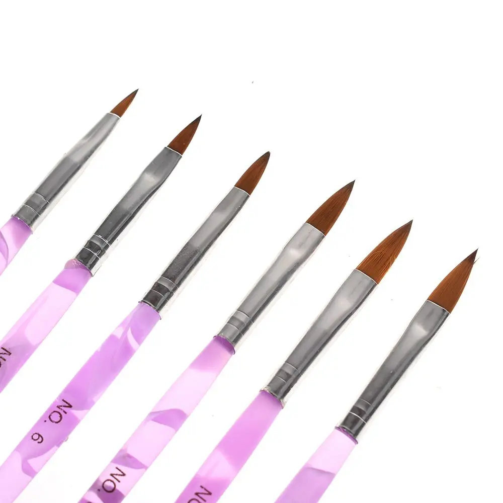 Кисти для дизайна ногтей 6 шт./компл. рисование различных форм дизайн сделай сам