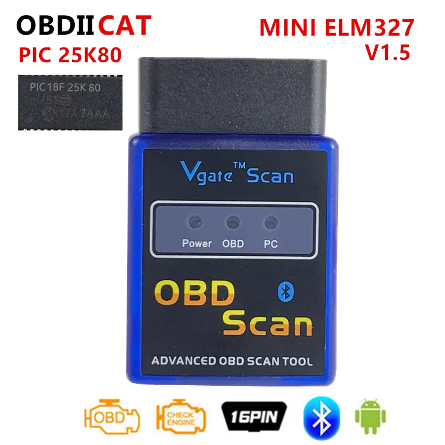 Vgate Mini ELM327 Bluetooth OBD2 V2.1 ELM 327 OBD 2 Автомобильный диагностический инструмент Obd