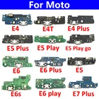 10 шт.лот, USB-порт для зарядки, гибкий кабель-соединитель для Motorola Moto E4 E4T E4 E6 E7 Plus E5 Play Go E6s, микрофонная плата