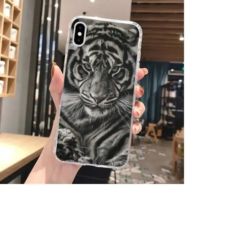 

The tiger Animal Phone Case For Clear-Iphone 5 5s se 6 6s 7 8 11 12 X Xs Xr Pro Plus Max Mini Cover