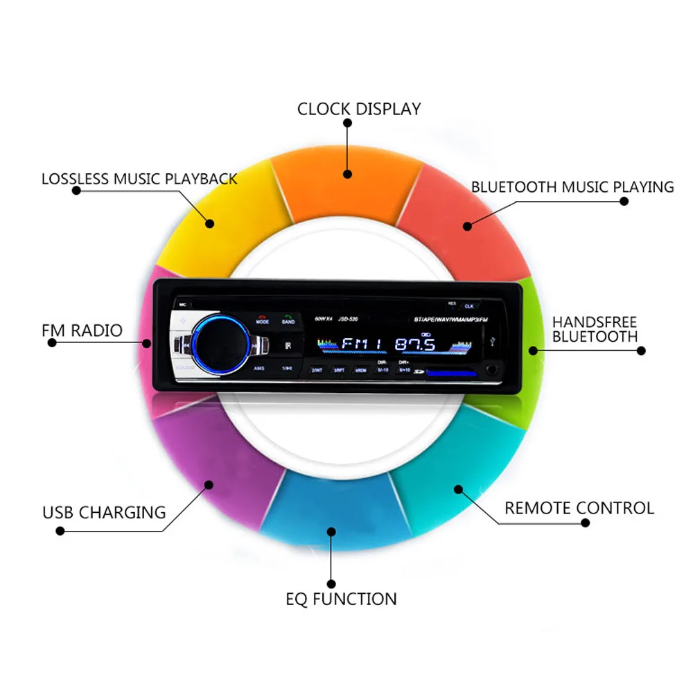 1din Авторадио 12 в автомобильный Радио Bluetooth стерео плеер AUX IN MP3 FM/USB In Dash аудио пульт