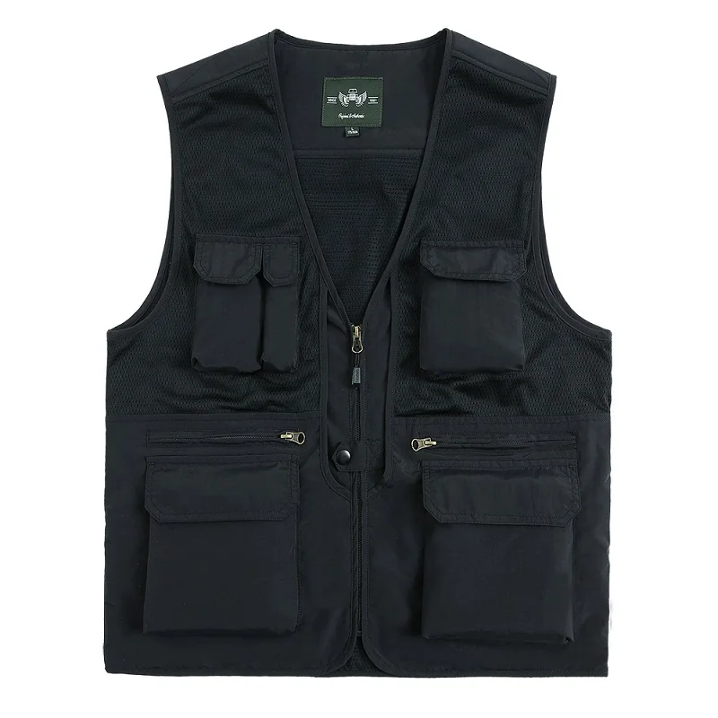 

Outdoor Fishing Vests Quick Dry Breathable Multi Pocket Mesh Jackets Photography Hiking Vest Army green fish Vest
