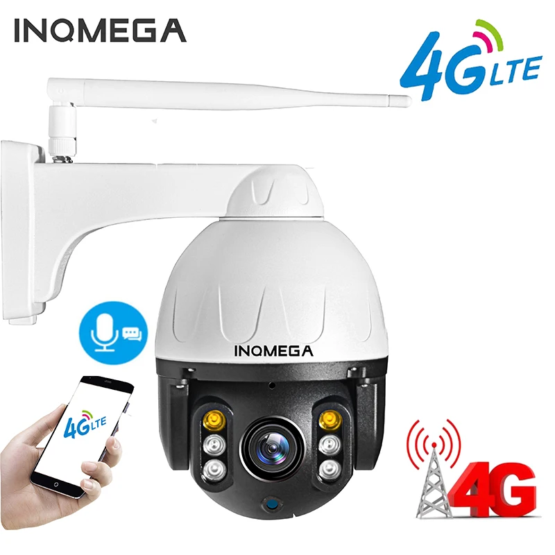 

INQMEGA 4G WIFI Camera 1080P PTZ Dome Camera 2MP Wireless GSM SIM Card IP Camera Security Outdoor CCTV P2P IR Night Vision 30M