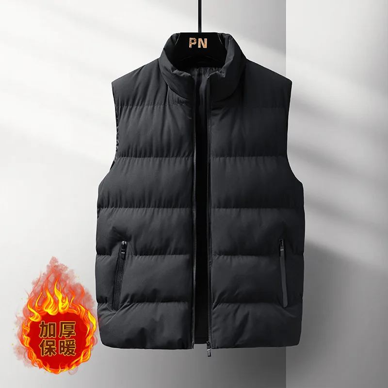 custom made 5XL Sleeveless Men Vest Jacket Winter Fashion Autumn Hip Hop Streetwear Jackets Male Oversize Loose Japanese Casual