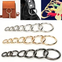 5pcs spring gate o rings diy accessories openable keyring leather bag belt strap dog chain buckles snap clasp clip trigger