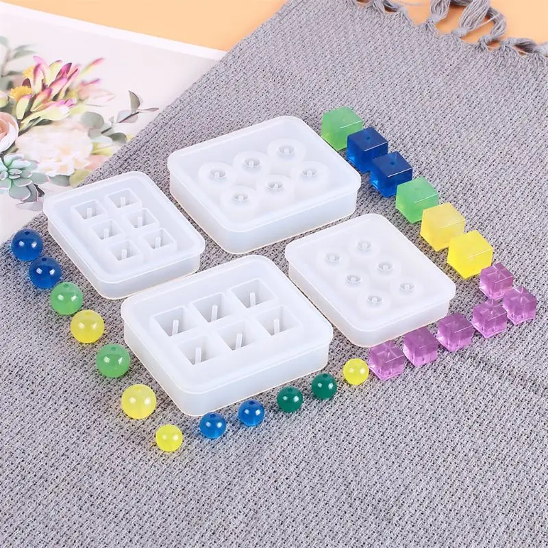

4 Pack Round Square Resin Casting Silicone Molds Jewelry Making DIY Craft Tools