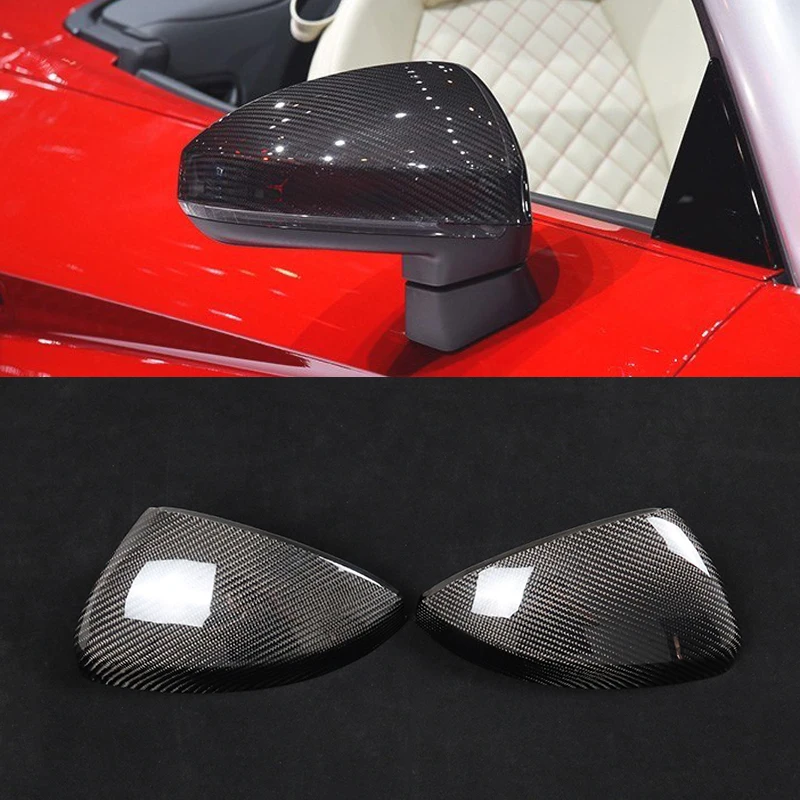 

For Audi TT TTS TTRS 8J MK3 R8 GT 2015 - 2017 2pcs Car Real Carbon Fiber Rearview Rear View Mirror Cover Replacement